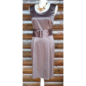 Charlotte Russe Sleeveless Dress In Toupe Size L New